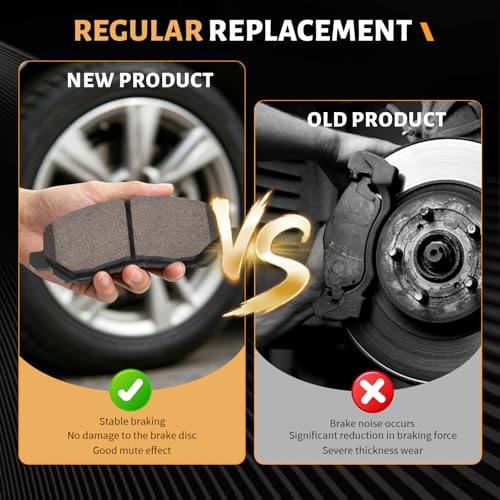 D866 Front Semi-Metallic Disc Brake Pad Set Fit For Jeep Compass/Patriot 2007-2008,For Dodge Caliber 2008-2009 R/T, For Chrysler Sebring 2001-2003, For Mitsubishi Eclipse/Galant 2001-2012 - style: HZ866