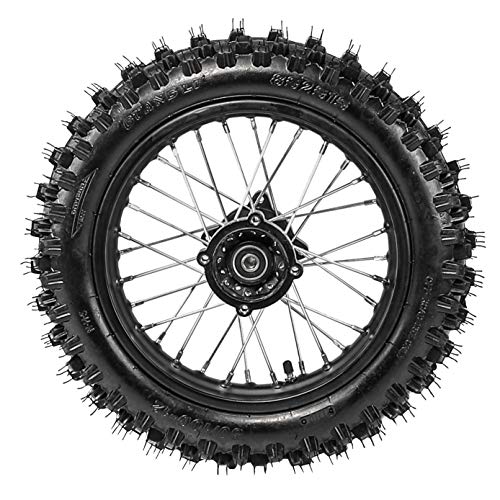 60/100-14 Front and 80/100-12 Rear Disc Brake Wheel Tires Rim With 12mm Bearing for Pit Dirt Bike