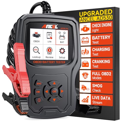 ANCEL AD530 PRO 2-in-1 OBD2 Scanner and 12V Battery Tester