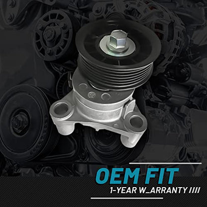 IRONTEK 12609719 Belt Tensioner Pulley Assembly fit for Cadillac 2009-2014 Escalade, for Chevrolet (2009-2014 Express 1500/2009-2013 Silverado 1500), fit for GMC 2009-2012 Canyon #49436 - size: 89397