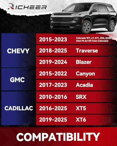 Richeer 1.5'' 6x120 Hubcentric Wheel Spacers for 2015-2023 Colorado Canyon - size: Thickness: 1.5 inch