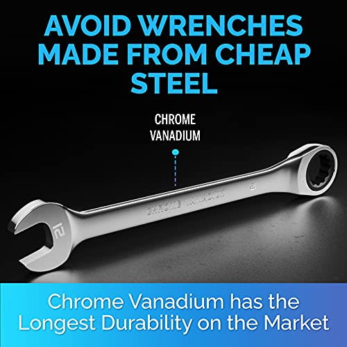 Ratcheting Wrench - Slim Profile - Ratchet Wrench, 21 mm Wrench Set - size: 21 mm
