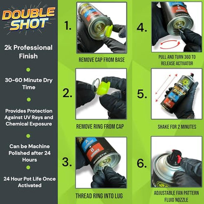 LiME LiNE High Gloss 2K Clearcoat Spray/Aerosol Can Automotive 2 Part Professional Finish (Pack of 2) - color: Pack of 2