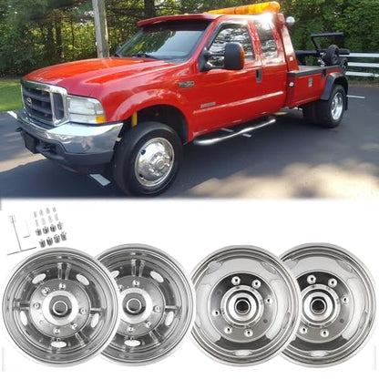 4X 19.5 Bolt On Wheel Simulators Compatible with Ford 1999-2004 F450 F550 - size: 19"#3