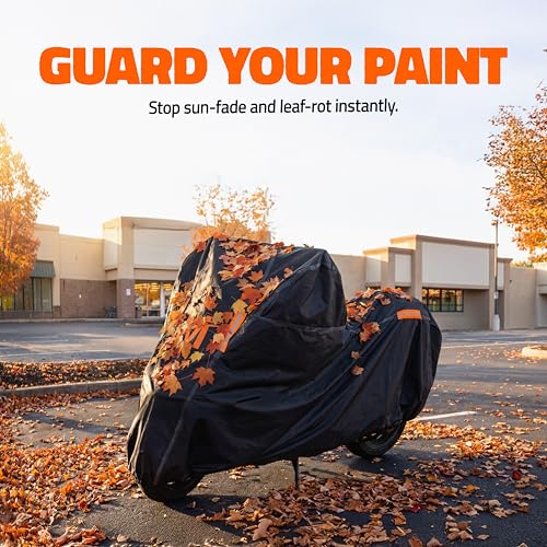 Mockins 91"x49"x39" Large Motorcycle Cover Heavy Duty Dual-Layer Protection - size: Motorcycle - Large - 91"x49"x39"