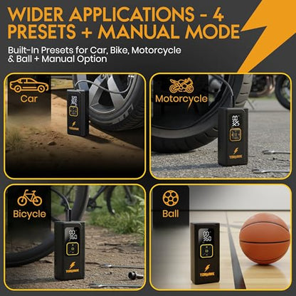 Portable Tire Inflator for Car, Air Pump for Car Tires