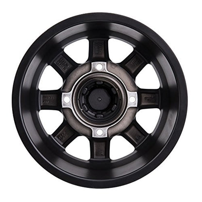 (4 Pack) 4/110 Tusk Cascade Wheel 12x7 5.0 + 2.0 Matte Black For Honda Pioneer 520 2021-2023,2025