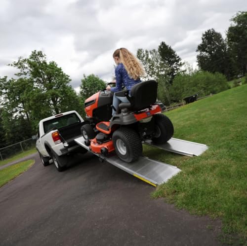 EZ-Access Traverse Aluminum Singlefold Edgeless Ramp, Silver, Loading, 8 ft - size: 8 Foot, style: Singlefold Edgeless