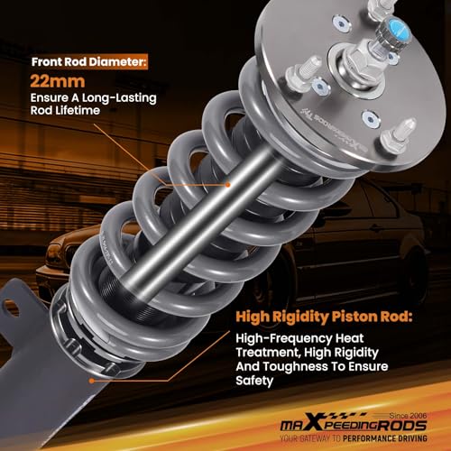 maXpeedingrods Coilover for Dodge Charger RWD 2011-2022, for Chrysler 300 RWD 2011-2023, 24 Levels Damper Adjustable Coilovers Suspension Kit, Height Adjustable Lowering Kit, T7 Upgrade Racing Struts