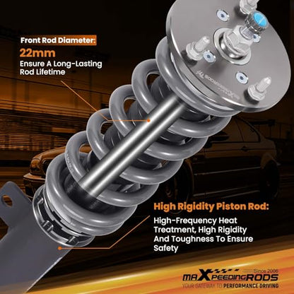maXpeedingrods Coilover for Dodge Charger RWD 2011-2022, for Chrysler 300 RWD 2011-2023, 24 Levels Damper Adjustable Coilovers Suspension Kit, Height Adjustable Lowering Kit, T7 Upgrade Racing Struts