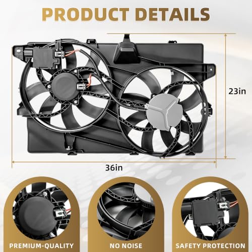 Radiator Cooling Fan Assembly Engine Fan Ford Edge Lincoln MKX 621-392 - color: For Lincoln MKX