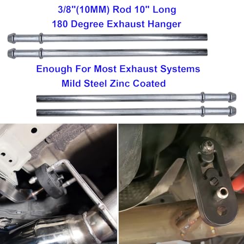 32PCS Car Exhaust Hanger 3/8"(10MM) Rod Rubber Exhaust Hangers Mount Kits - size: 32PCS Exhaust Hanger Rod With Rubber