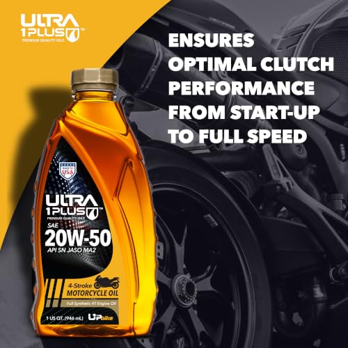 4T 20W-50 Full Synthetic Motorcycle Oil JASO MA2 API SN 1 Quart - size: 1 Quart