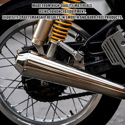 Motorcycle Exhaust Pipe Springs, 6Pcs Stainless Steel 65mm Motorcycle Exhaust Pipe Springs Muffler Exhaust Pipe Spring Hooks (Silver) - color: Silver