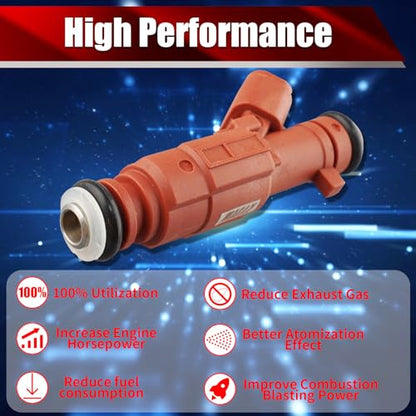 Set of 4 Fuel Injectors 35310-2E000 4G2287 Replacement - size: 35310-2E000