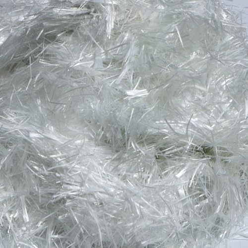 VERNUOS 3/4", 19 mm (1, 8.8LB) Fiberglass for Cement Mortar Concrete Reinforcement Anti-Seepage,Arden Building Wall Anti Cracking White Concrete Mix - size: 8.8LB