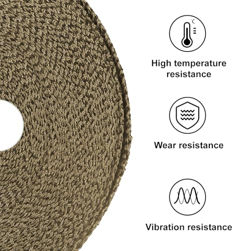 Blue Exhaust Wrap 2" x 200" (2 Rolls) - High Temp Fiberglass Header Wrap for Motorcycle, Car, Exhaust Pipes, Muffler & Header - Heat Resistant 2000°F, Easy Install & Durable (Blue, 2 Rolls) - color: Blue