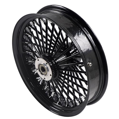 FatFlex 16" Rear Wheel Black Fat Spokes 3.5" Rim - color: 16" x 3.5" Black+Black+Black