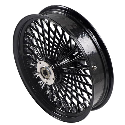 FatFlex 16" Rear Wheel Black Fat Spokes 3.5" Rim - color: 16" x 3.5" Black+Black+Black