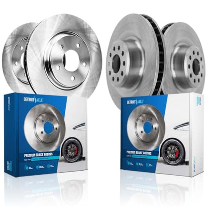 Detroit Axle - Brake Rotors for 2016-2021 Tesla Model S Model X - size: 4R53838/KIT