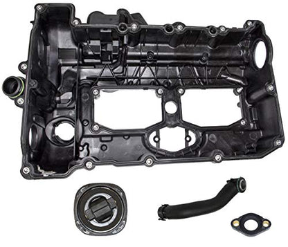 Rein VCK0103 OE Replacement Valve Cover Kit for Select BMW Vehicles with 2.0L 4-Cylinder Engine - with Gasket, Oil Cap, Hoses, and Hardware,Multi
