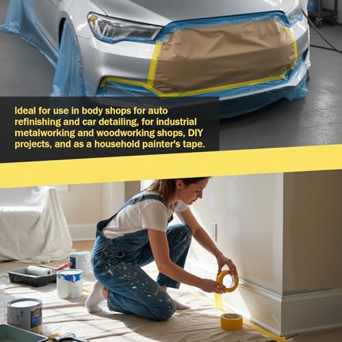 Frienda 30 Pack 1800 Total Yards Yellow Painters Tape Bulk