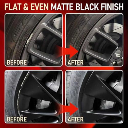 Matte Black Rim Touch Up Paint, Matte Black Paint Pen for Metal, Enamel, Car Wheel Scratch Flat Black Wheel Paint Pen, Universal Satin Matte Black for rims, for Wheel Curb Rash, Scratches - color: Matte Black