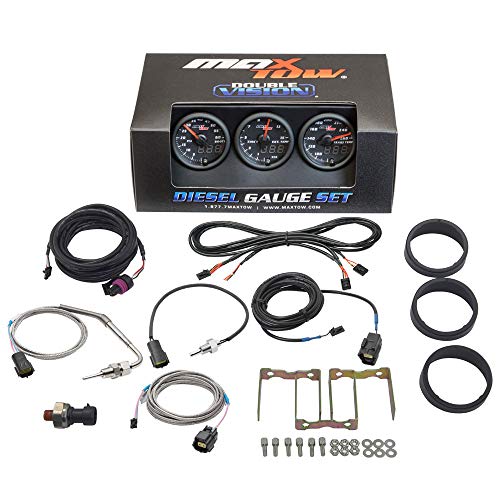 MaxTow Black & Blue 3-Gauge Diesel Truck Set, 2-1/16" 52mm