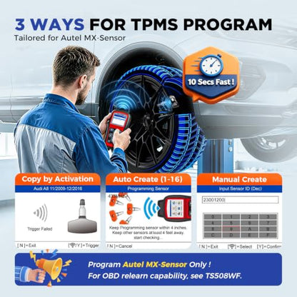 Autel MaxiTPMS TS408 TPMS Programming Tool, 2026 Same as TS508WF/TS501 PRO