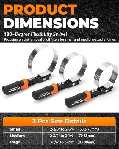11-Piece Medium Size Oil Filter Wrench Set