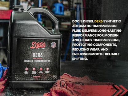 Doc's Diesel DEX6 High Mileage Full Synthetic DEXRON VI Automatic Transmission Fluid, 4-Gallons - color: DEXRON VI, size: 4-Gallons