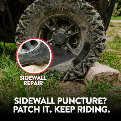 GlueTread Full Size 4x4 Sidewall Tire Repair Kit, Off Road Tire Patch Kit