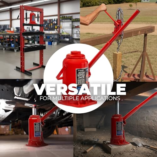 XtremepowerUS Hydraulic Bottle Jack (20 Ton) Portable Hydraulic Jack Lift Height Farm RV Truck Equipment Automotive Shop - size: 20 Ton