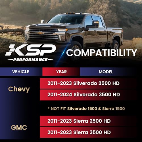 KSP Heavy Duty Tie Rod Ends Kits for Silverado Sierra 2500HD 3500HD 2011-2024, Front Lower Tie Rod Compatible with Chevy GMC, 0-6" Adjustable Tie Rod Repalce OE Inner and Outer Tie Rod Assembly, 2PC - size: 2011-2024 Silverado 2500 HD