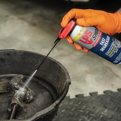 LPS Shop Fast Degreaser, Removes Grease, Oil & Grime, Fast-Acting Solvent for Degreasing Parts and Equipments, Evaporates Quickly, No Rinse Necessary