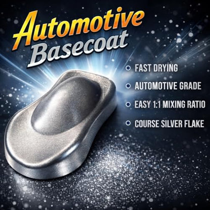 LiME LiNE Automotive Basecoat with Urethane Reducer Quart Combo Pack (Silver Combo.) - color: Silver Combo.