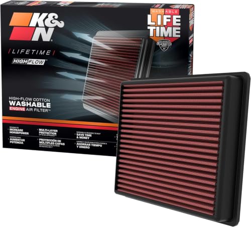 K&N High-Flow Original Lifetime Engine Air Filter: Increase Power: Premium, Washable: Compatible with 2022-2025 TOYOTA: Sequoia, Tundra, 33-5129 (Pack of 6) - size: (Pack of 6)