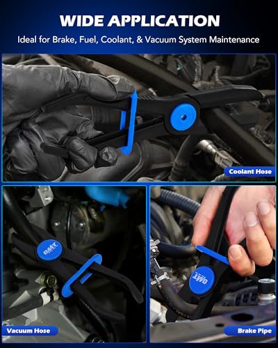 OMT Hose Pinch Off Pliers, 3 Pc Long Reach Hose Clamp Set For Brake Lines - style: Straight