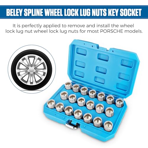 BELEY 20PCS Wheel Lock Nut Key Kit for Porsche VW Touareg - style: 20pcs for Porsche