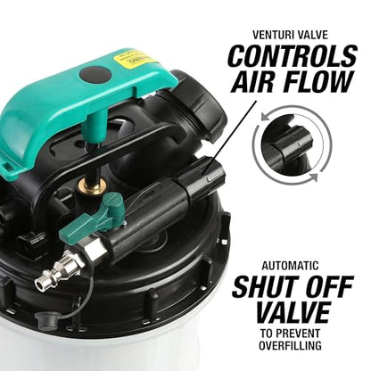 OEMTOOLS 24938 Pneumatic/Manual Fluid Extractor, 9.5L Oil Extractor Pump - size: 9.5 Liter