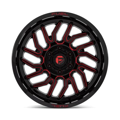 FUEL OFF-ROAD D808 HURRICANE 20X10, 6X5.5, 4.79, 18mm GLOSS BLACK MILLED RED TINT - D80820008447 - color: GLOSS BLACK MILLED RED TINT, size: 20X10, 6X5.5, 4.79, -18mm