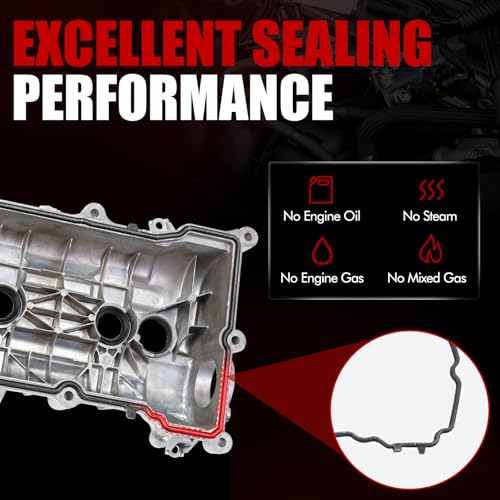 MITZONE 264-938 Valve Cover Compatible with 2011-2024 Ram 1500 Dodge Cherokee Chrysler Jeep 3.6L Right Side with Gasket & Bolts Aluminum - size: Right side