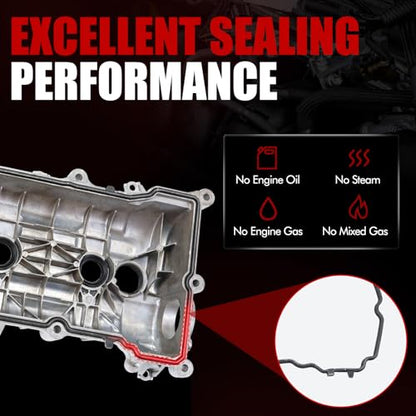 MITZONE 264-938 Valve Cover Compatible with 2011-2024 Ram 1500 Dodge Cherokee Chrysler Jeep 3.6L Right Side with Gasket & Bolts Aluminum - size: Right side