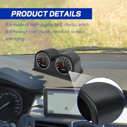 wuyaoyao Universal 2" 52mm Dual Hole Dash Gauge Pod Holder, Black - color: Black, size: 2-Hole