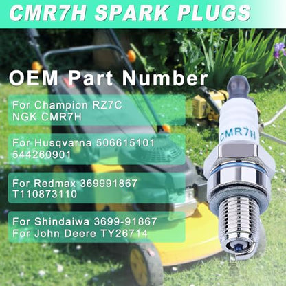 10 Pack CMR7H Spark Plugs, Spark Plug for Shindaiwa 3699-91867 Red Max 369991867, 506615101, 544260901, Sparkplug for Husqvarna 581362301 Stihl Redmax Blowers Brushcutters Trimmers Chain Saws - color: 10 Pack CMR7H Spark Plug