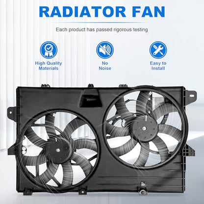 Radiator Cooling Fan Assembly Compatible with 2007-2014 Ford Edge Lincoln Mkx 7T4Z8C607B
