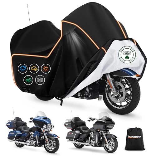 Motorcycle Cover for Harley Davidson Ultra Limited withTrunk Models - size: for Ultra Limited