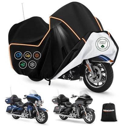 Motorcycle Cover for Harley Davidson Ultra Limited withTrunk Models - size: for Ultra Limited