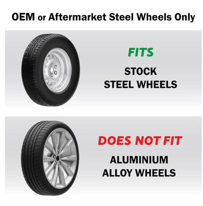 17-Inch Silver ABS Hubcaps with Steel Rings & Adjusters, Patented Design, Universal Fit, Set of 4 Wheel Covers (Black-Gunmetal Grey) - color: Black-Gunmetal Grey