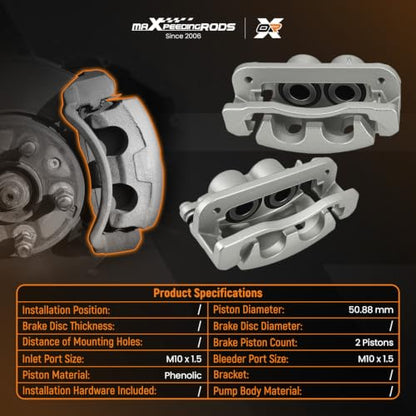 maXpeedingrods for 18B4918 18B4919 Front Brake Calipers for Silverado 1500 - size: 18B4918+18B4919